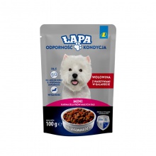 Karma dla psów Łapa mini wołowina z warzywami w galarecie saszetka 