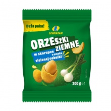 Orzeszki ziemne w&nbsp;skorupce o smaku zielonej cebulki 