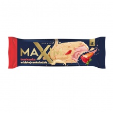 Lody Maxim Premium truskawka w białej czekoladzie